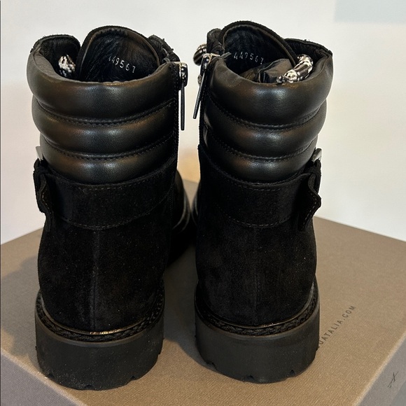 NEW Aquatalia Mayra Weatherproof Suede Leather Lace-Up & Zip Boot - Picture 7 of 16